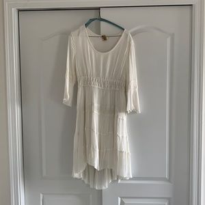 white long sleeve dress size L